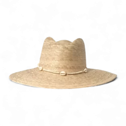 Chapeau Fedora Limetta Palm avec Fil de Coquillage