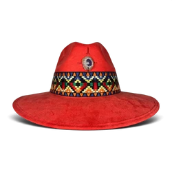 Red Suede Fedora