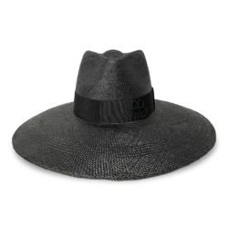 Wide-Brimmed Straw Fedora Hat