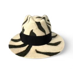 Zebra Fedora Hut