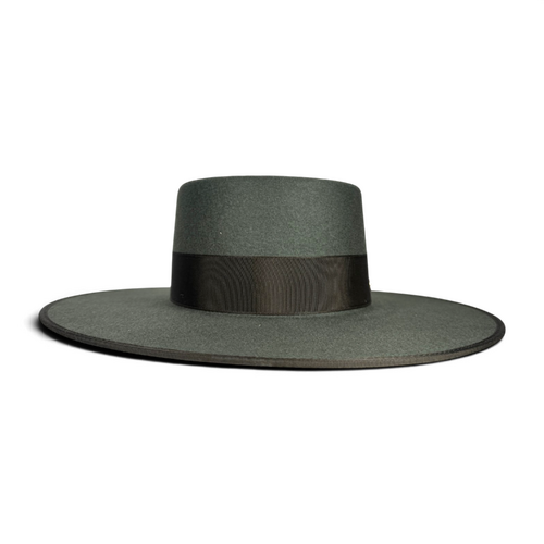 Felt Green Canotier Hat