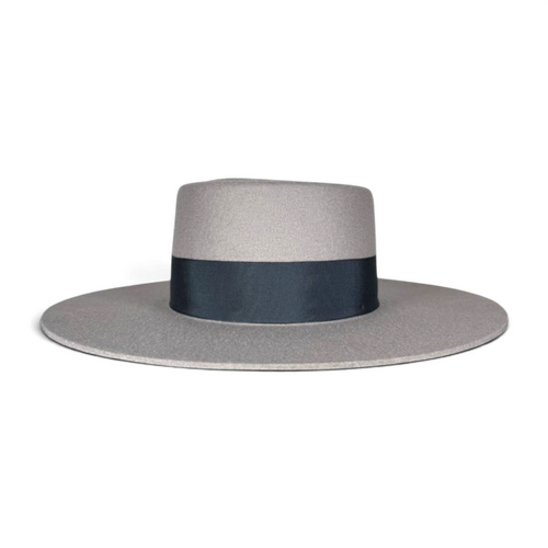 Felt Light Gray Canotier Hat