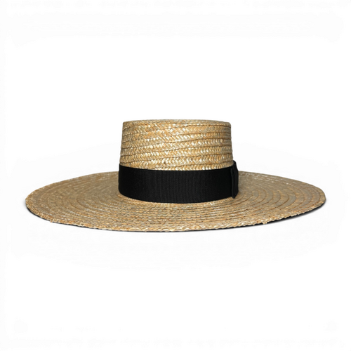 Saint Tropez Wheat Straw Canotier Hat