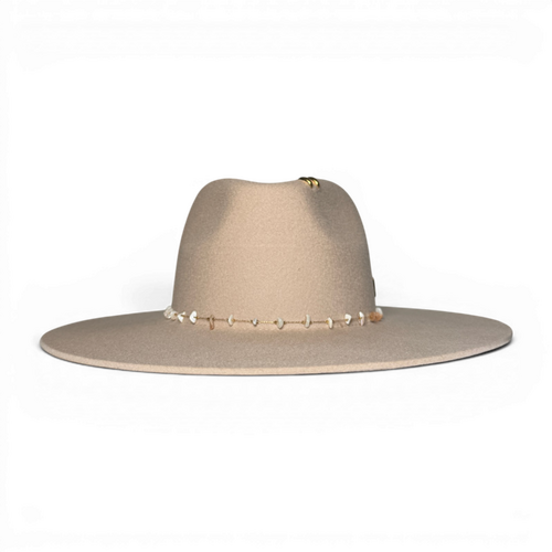 Sally Beige Fedora Felt Hat