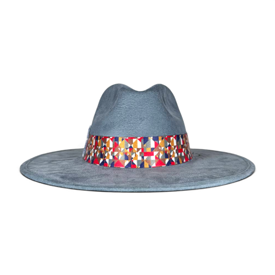 Blue Suede Fedora with Quartz