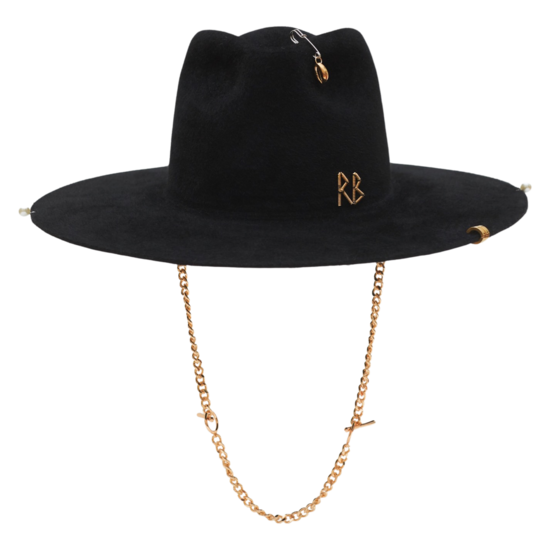 Chain Strap Fedora Hat