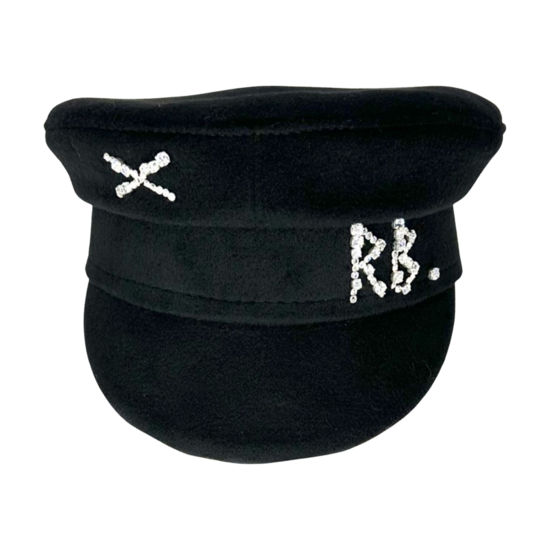 Casquette Baker Boy en laine avec cristaux