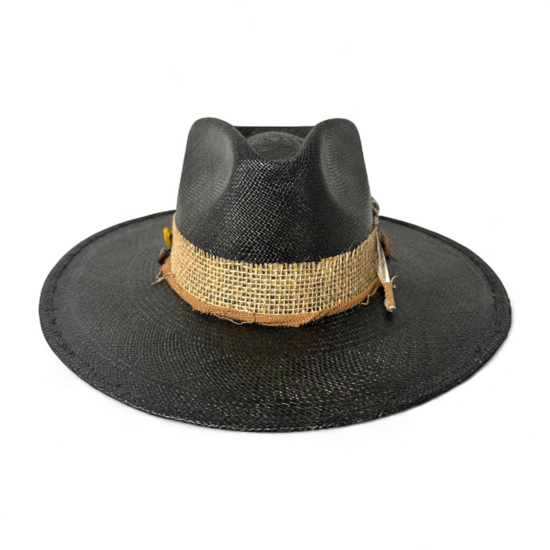 Exclusive Black Panama Palm Hat
