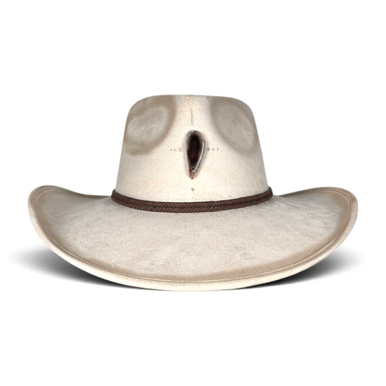 Ivory Suede Cowboy Hat