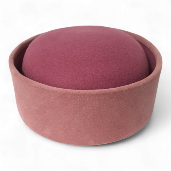Jackie Grape Pillbox Hat