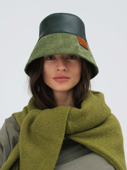 Lederlampenschirm-Bucket-Hut