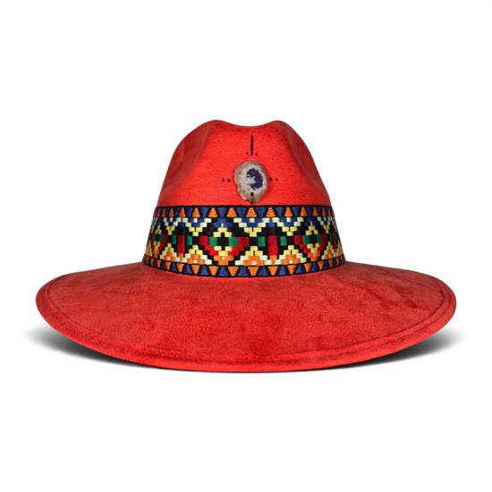 Fedora de Ante Rojo Fedora de Ante Rojo