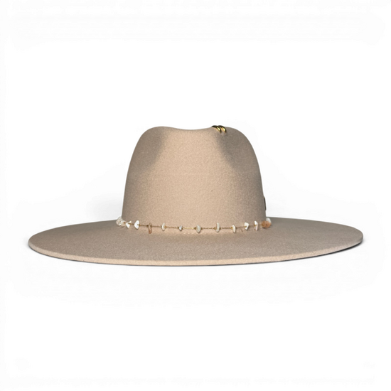 Sally Beige Fedora Felt Hat
