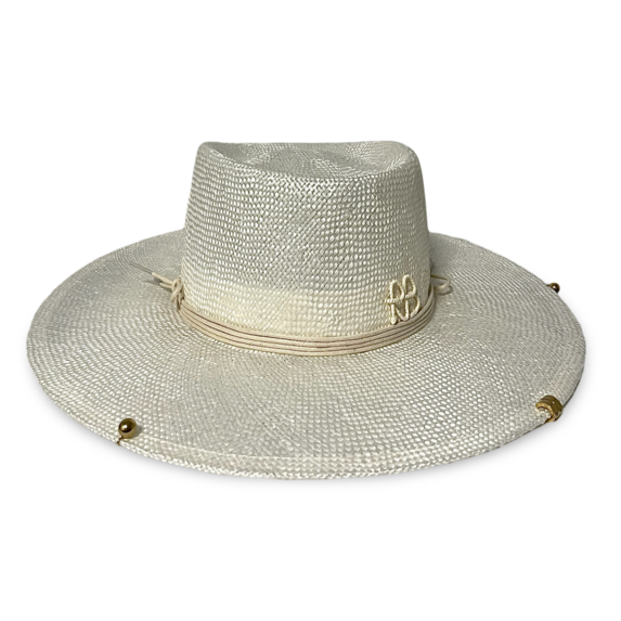 Chain Strap Sisal Gambler Hat