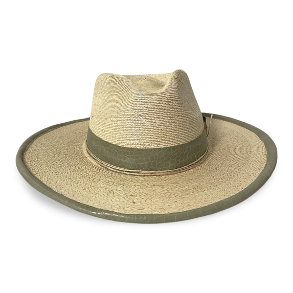 Sombrero de Palma serpiente verde