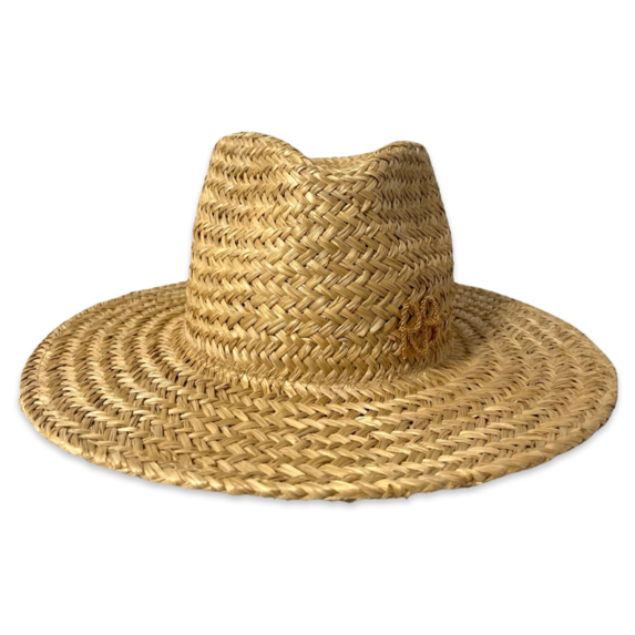 Sombrero Fedora con Correa de Cadena y Adornos de Monograma