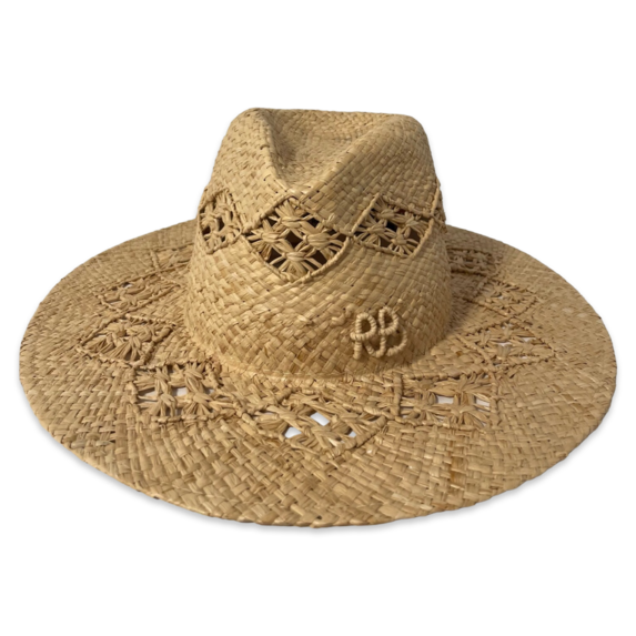 Sombrero Fedora con Adornos de Monograma