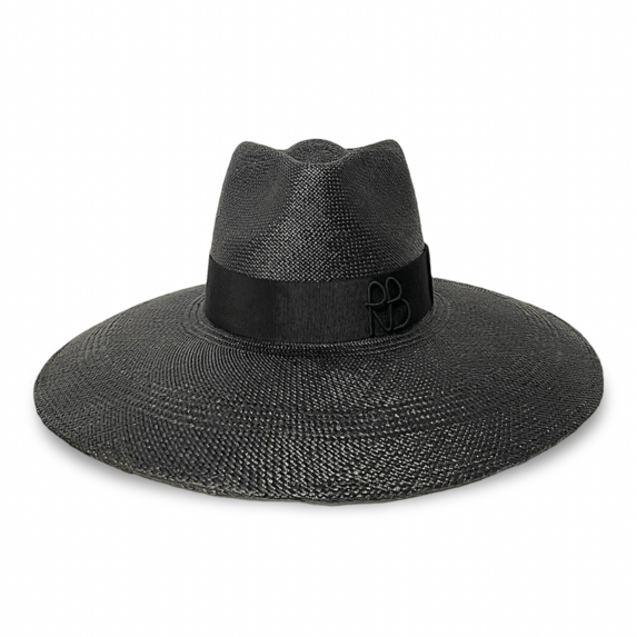 Wide-Brimmed Straw Fedora Hat