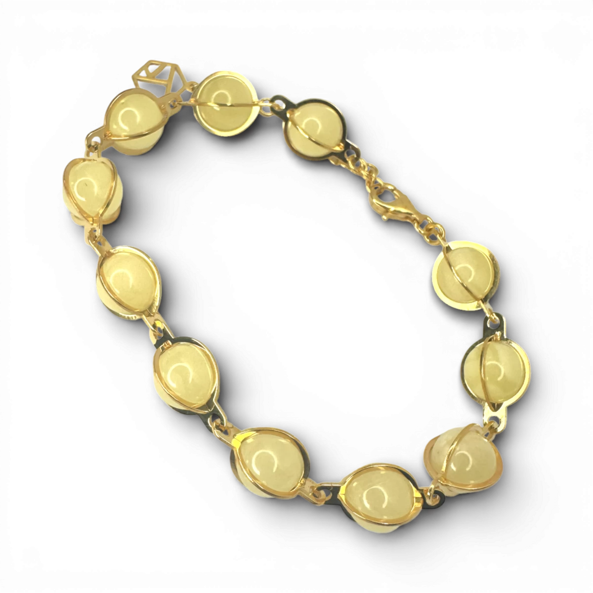 Amber gold plated bracelet
