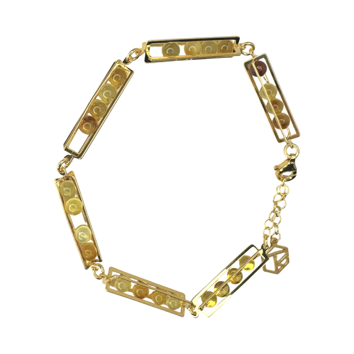 Amber gold plated bracelet