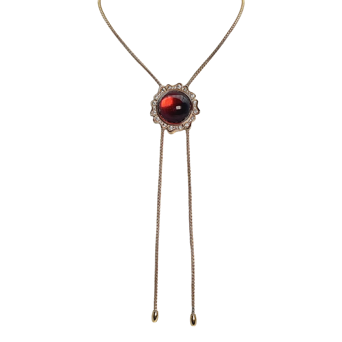 Collar ámbar bañado en oro