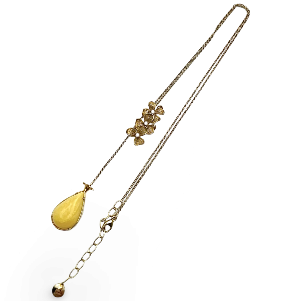 Amber gold plattierte Halskette