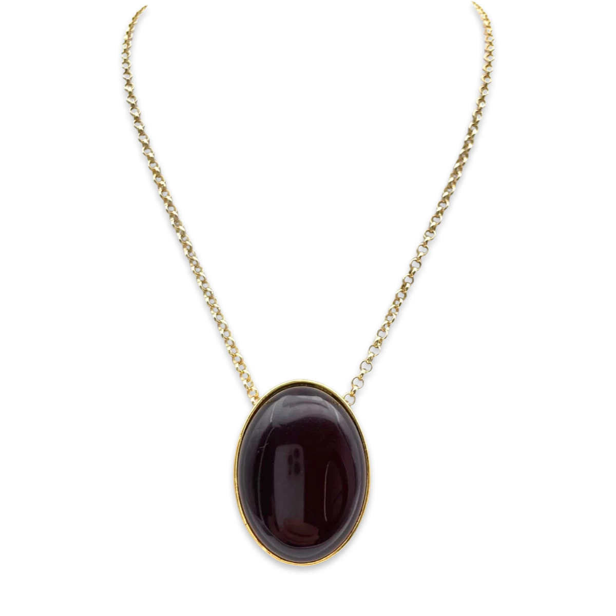 Amber vergoldete Halskette