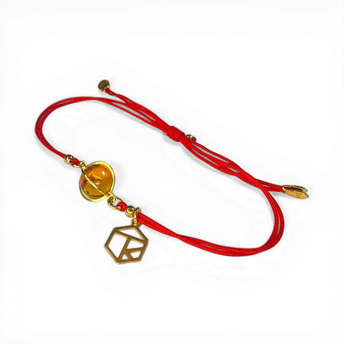 Amber silver gold plated bracelet
