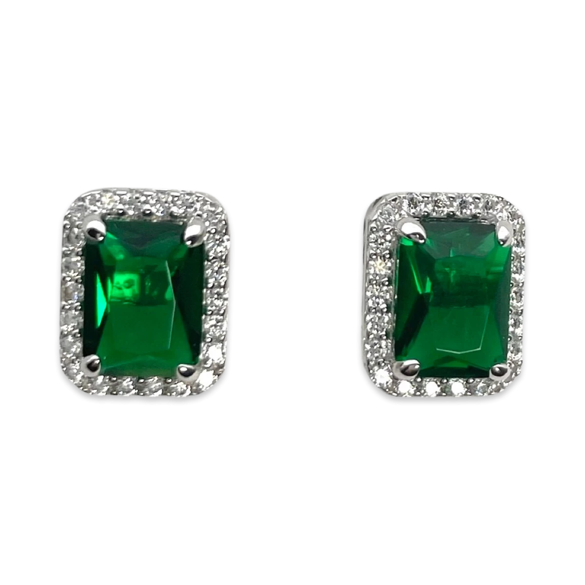 Срібні сережки з кріс-кат