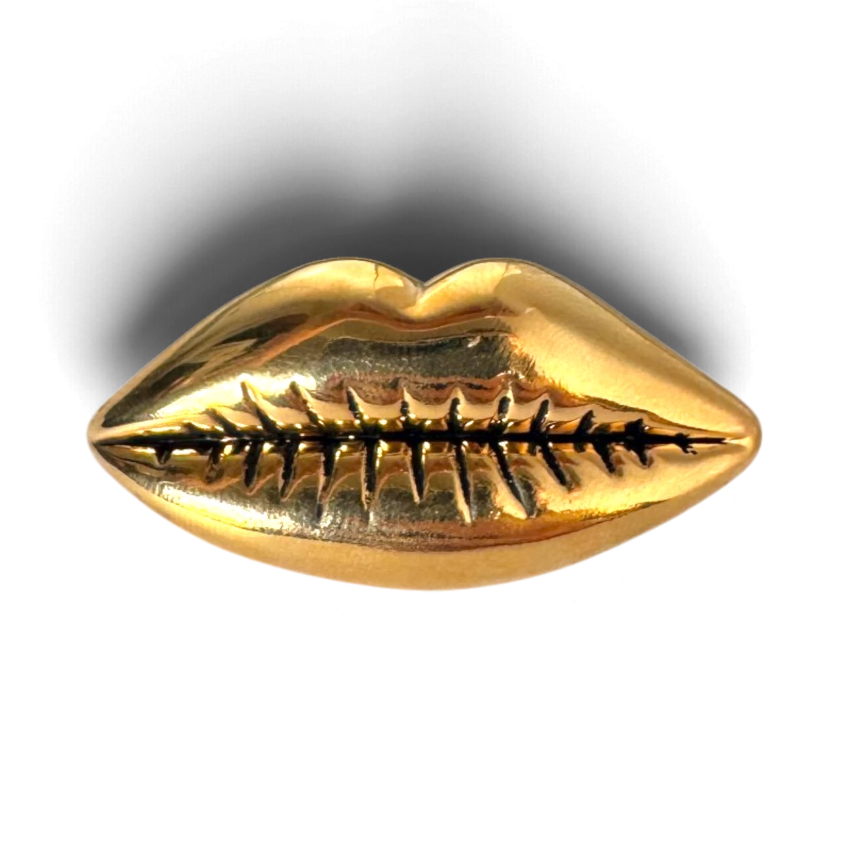 Dali Lips Brooch — Gold Plated 925 Sterling Silver