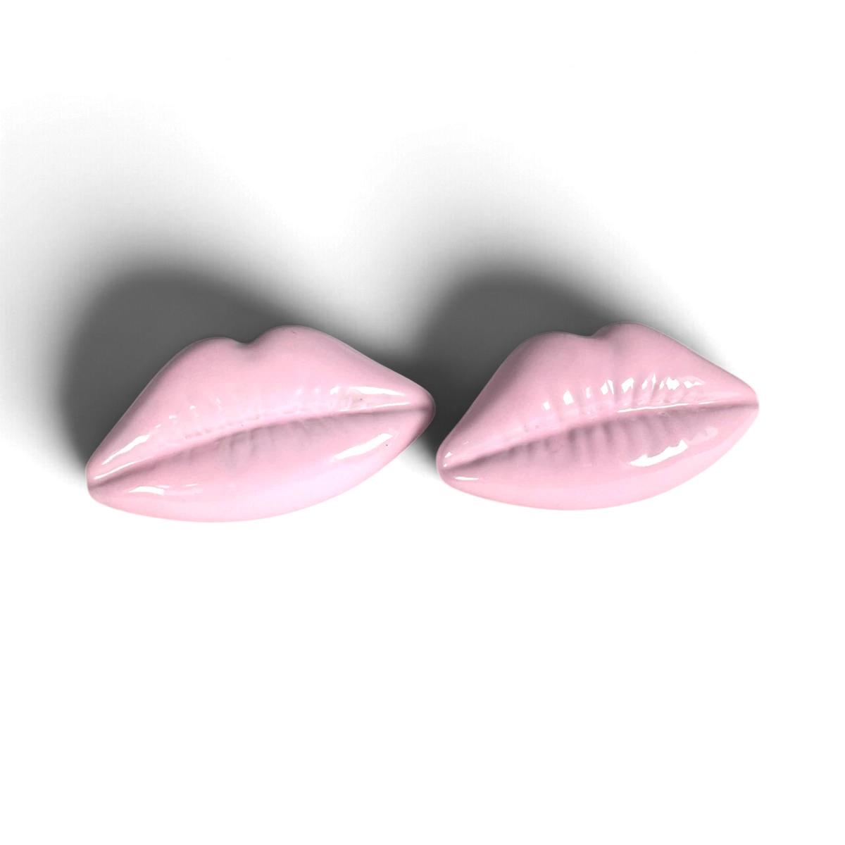 Dali Pink Lips Earrings — Gold Plated 925 Sterling Silver