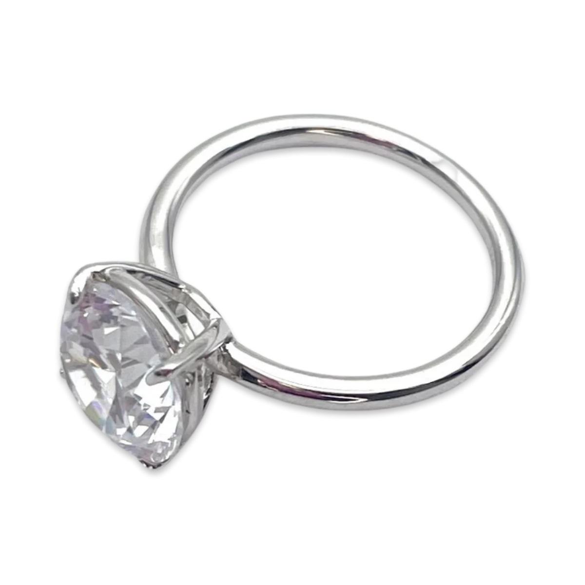 Elegante klassische Rundschliff-Verlobungsring