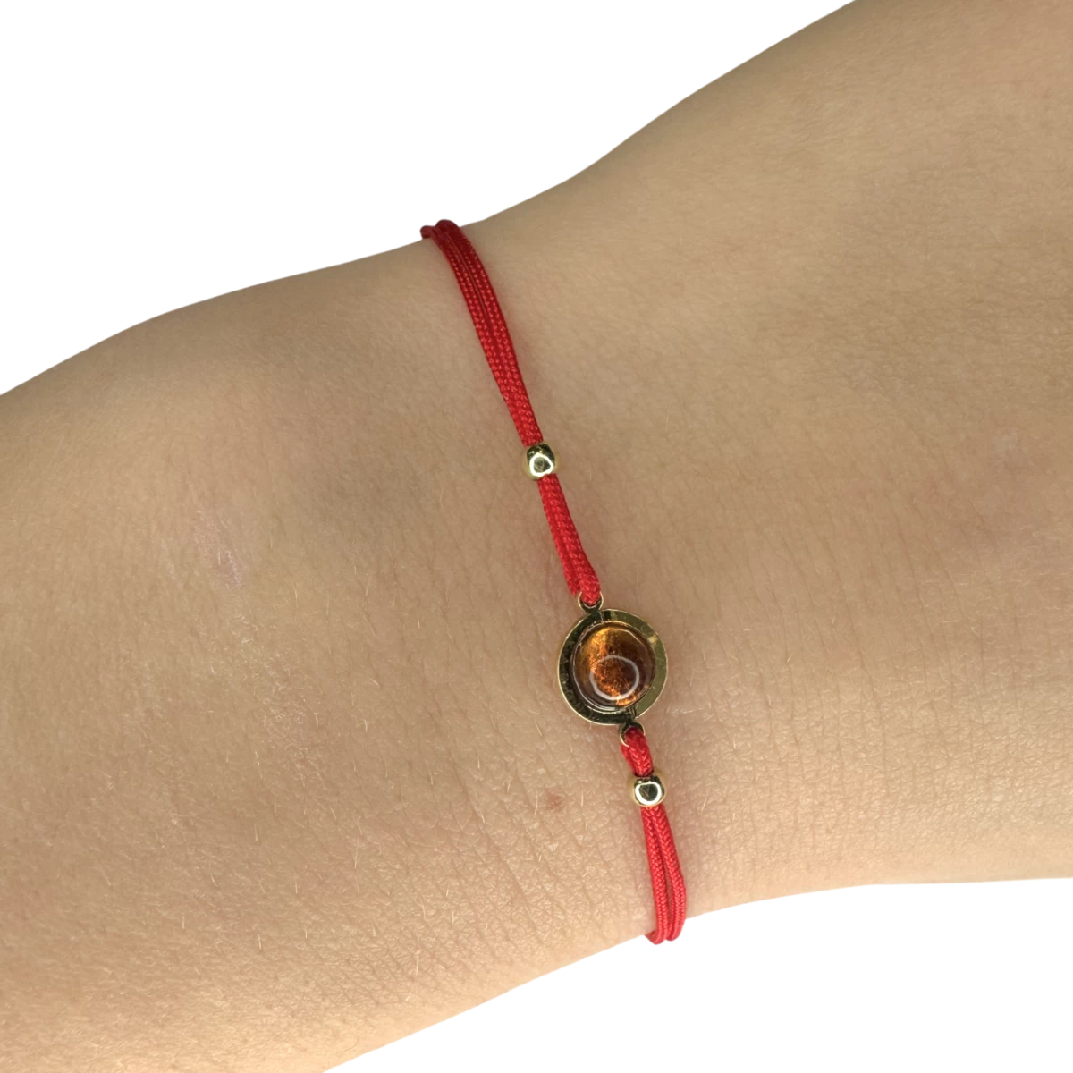 Gold plated amber bracelet