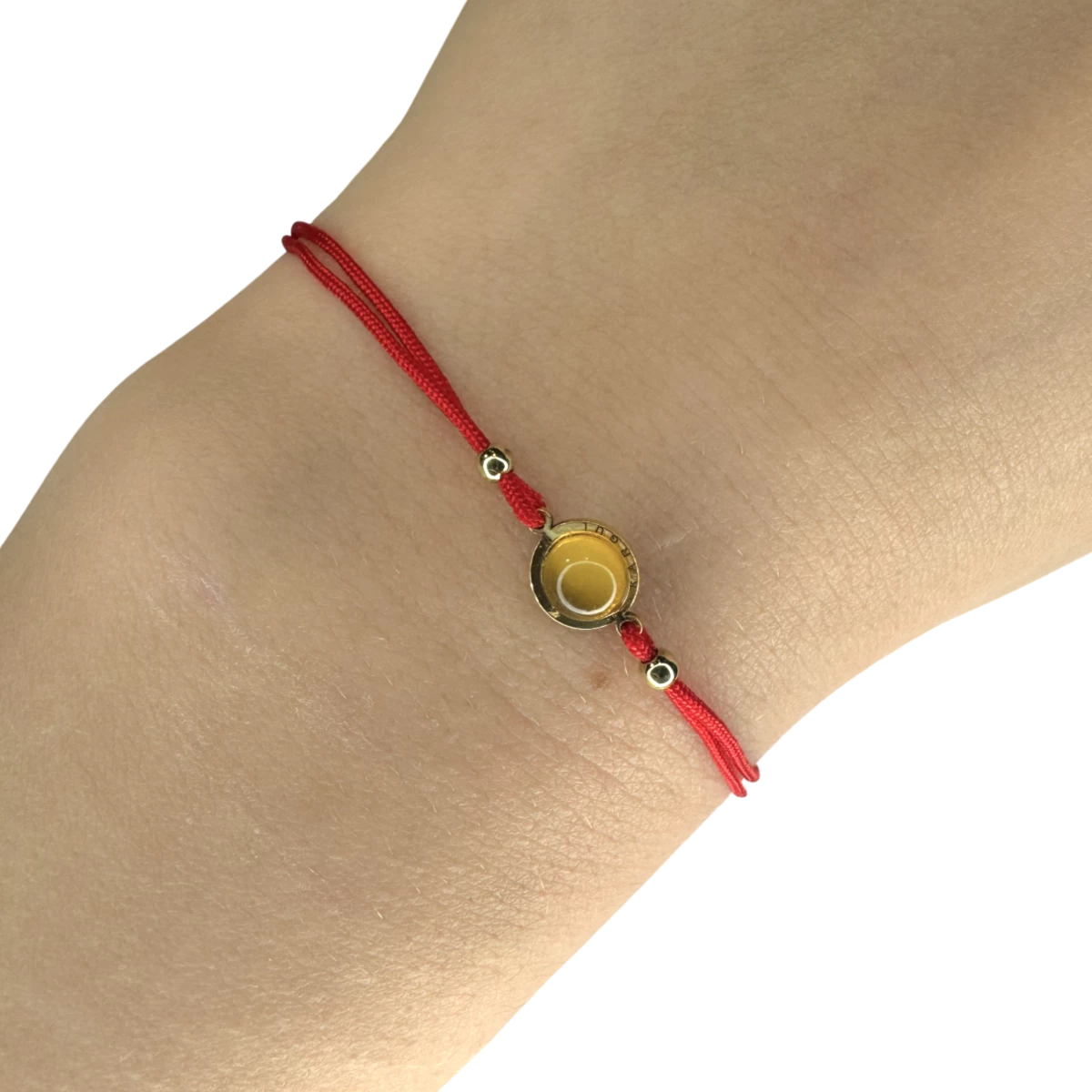 Gold plated amber bracelet