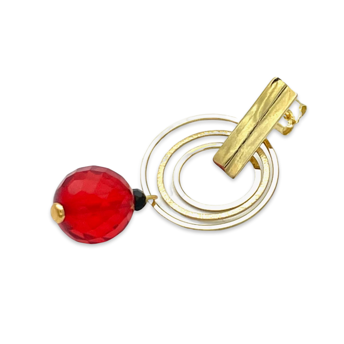 Золотисті бурштинові сережки