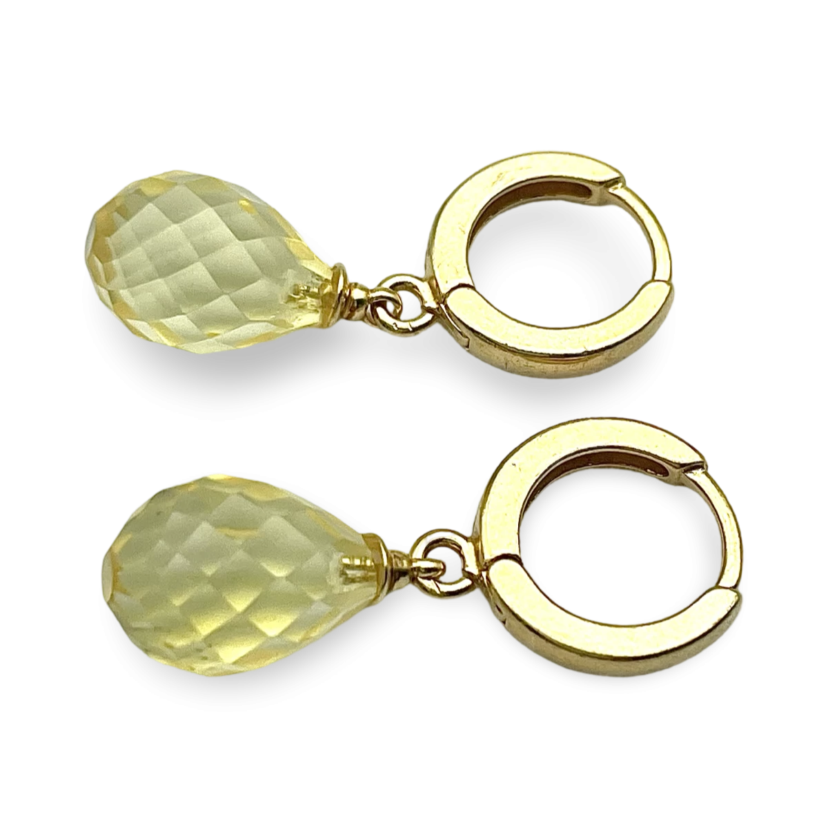 Mit Gold überzogene Bernstein-Ohrringe