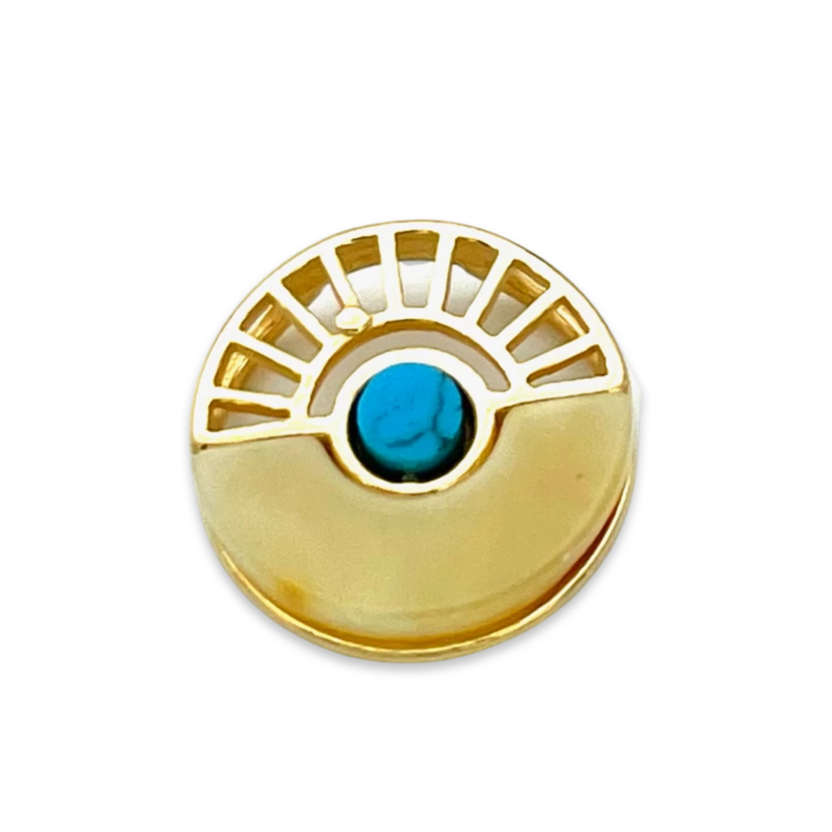 Colgante de Ámbar Bañado en Oro