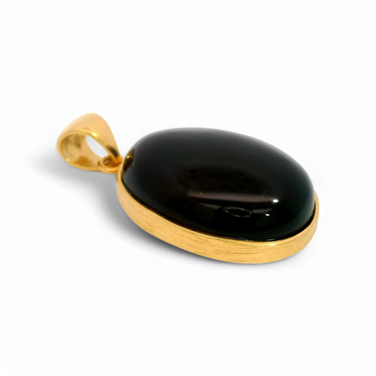 Goldplattiertes Bernsteinanhänger