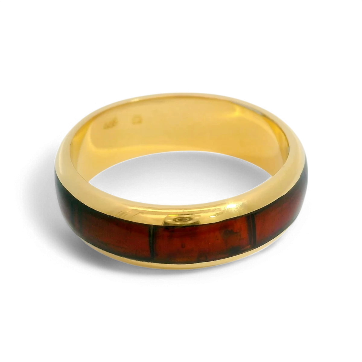 金镀琥珀戒指