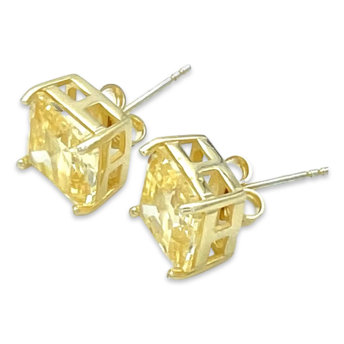 Mit Bernstein überzogene Ohrringe