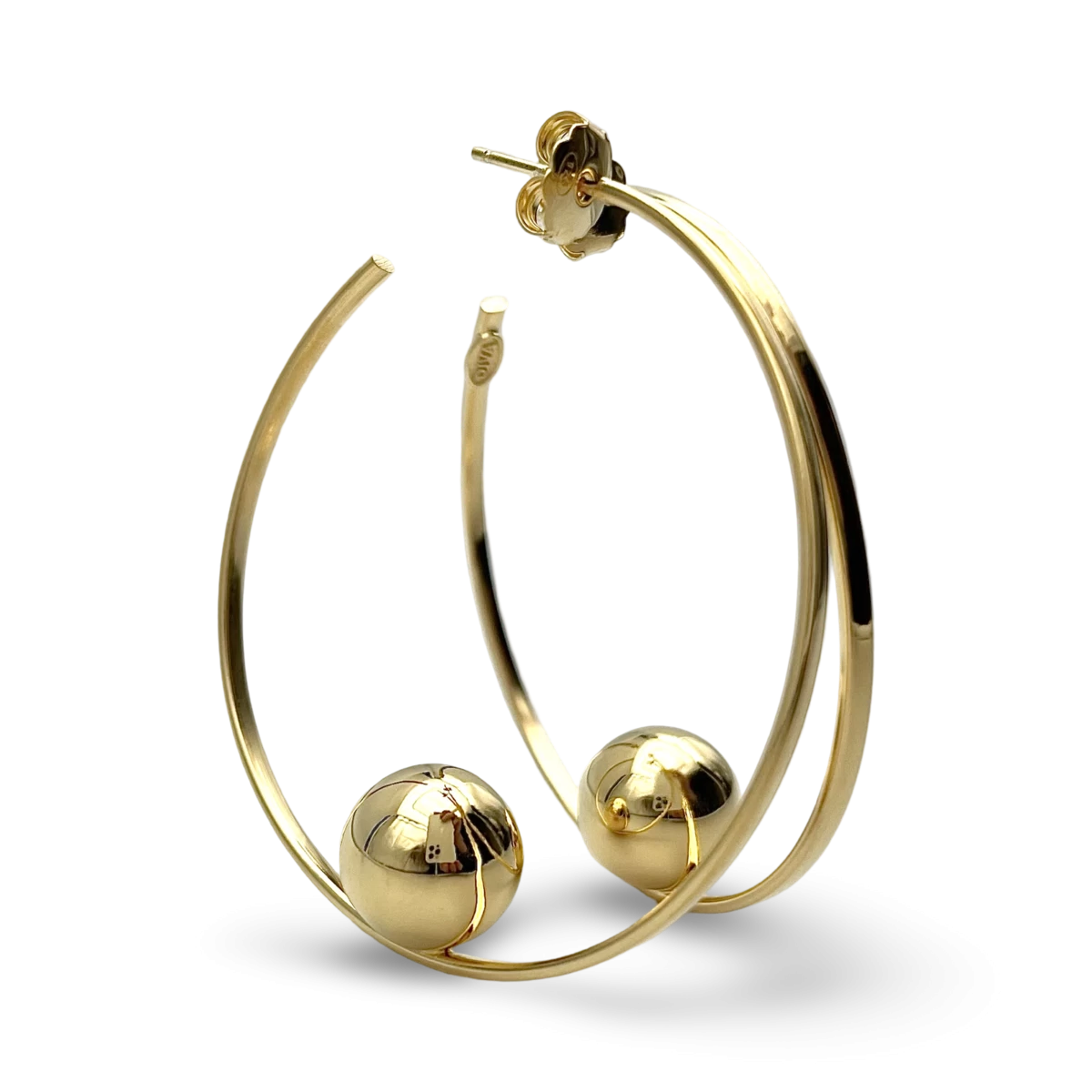 Goldplattierte Silberohrringe