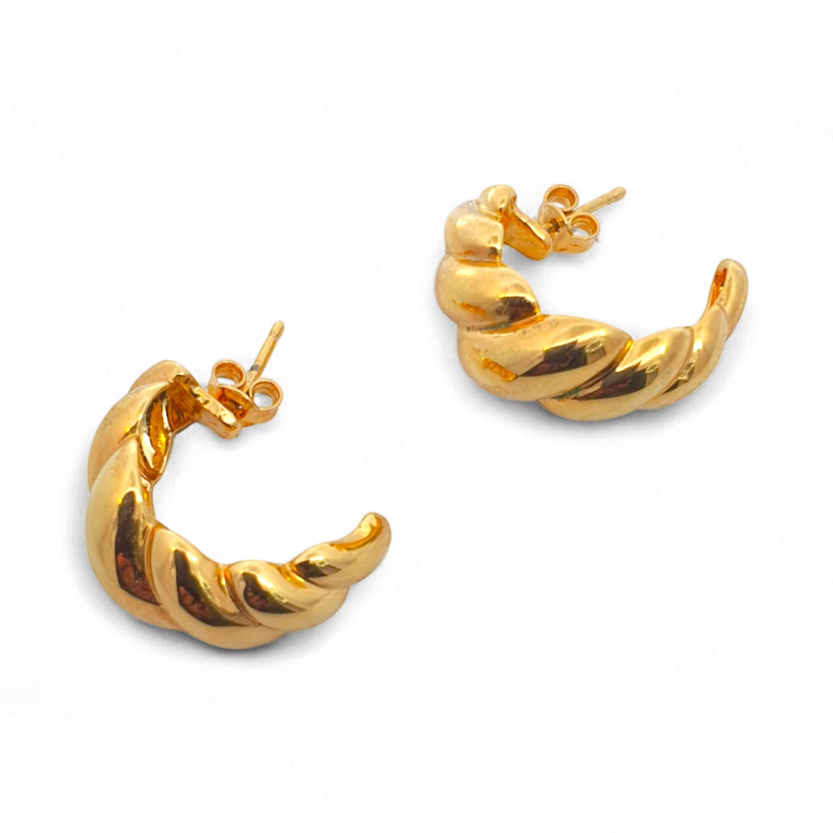 Goldplattierte Silberohrringe