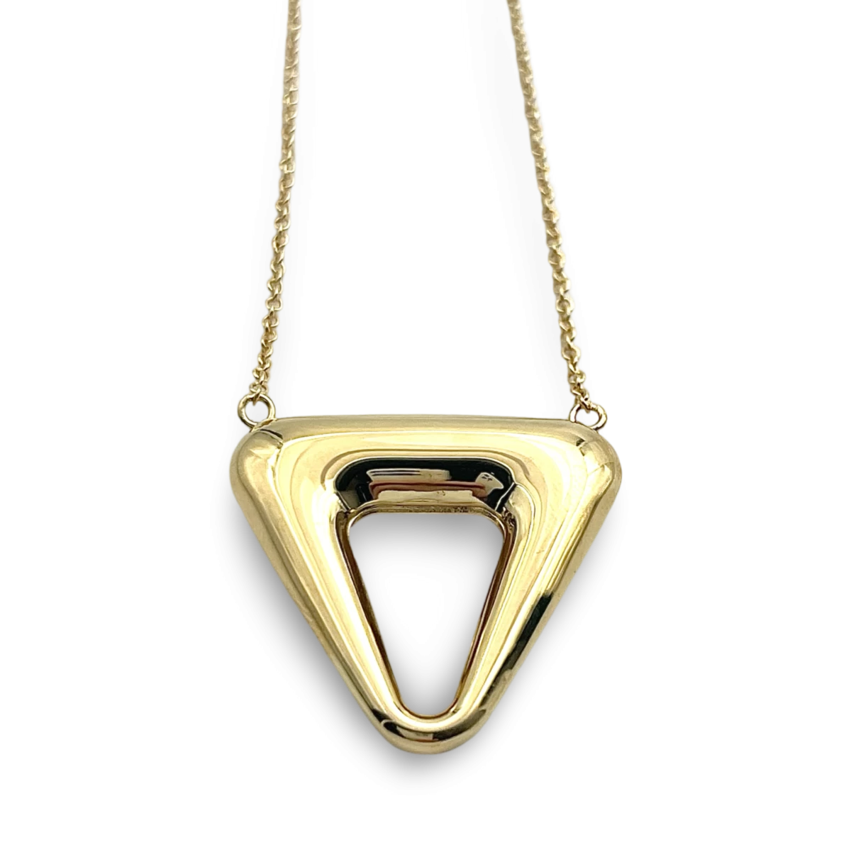 Gold plated silver necklace Triangle