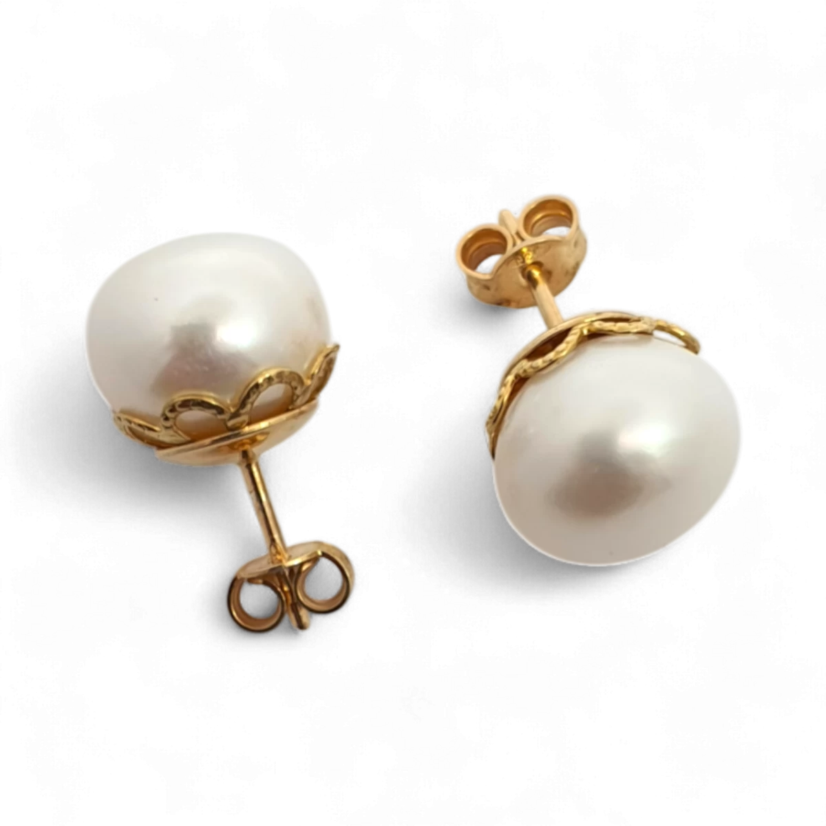 Gold plated silver Pearls Earrings