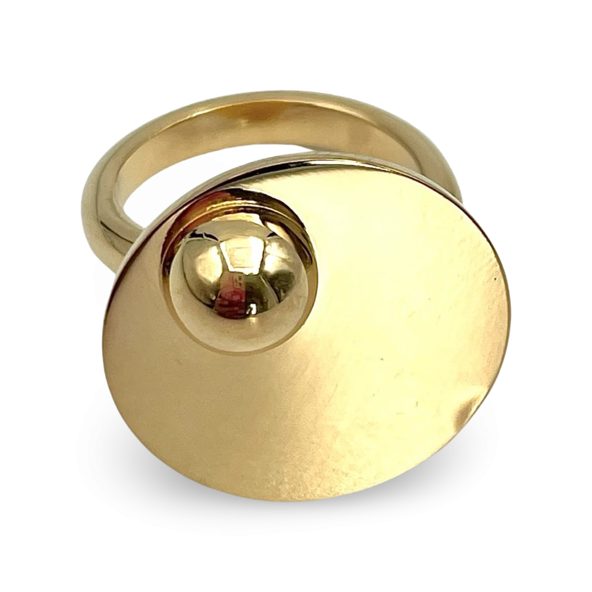 Gold plated silver ring