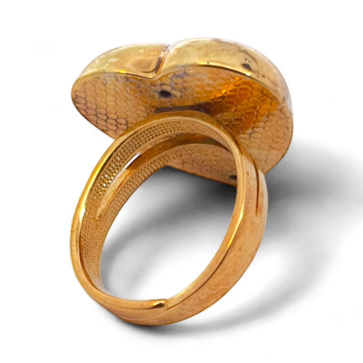 Gold plated silver Ring Heart