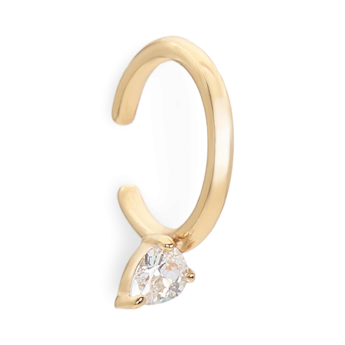 镀金银锆石耳夹