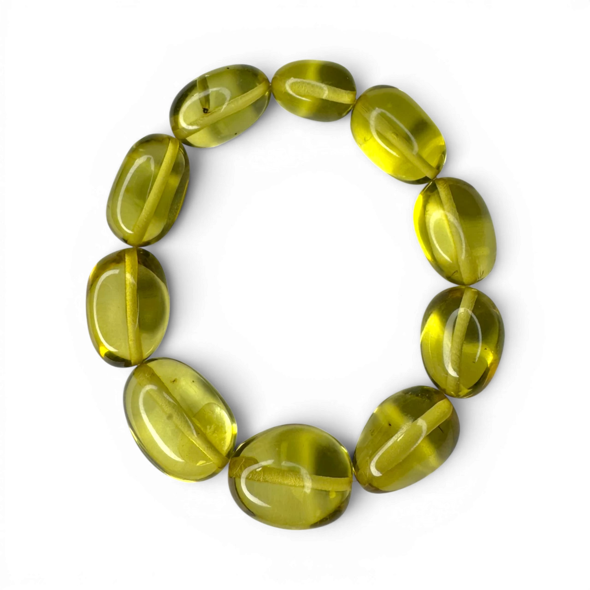 Green amber bracelet