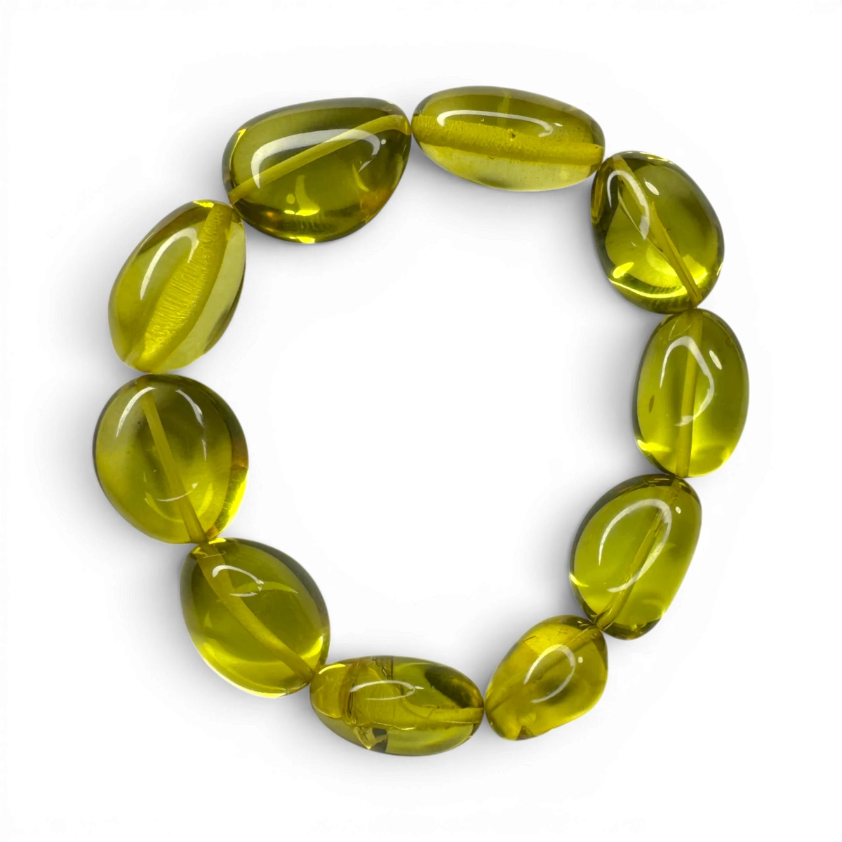 Green amber bracelet