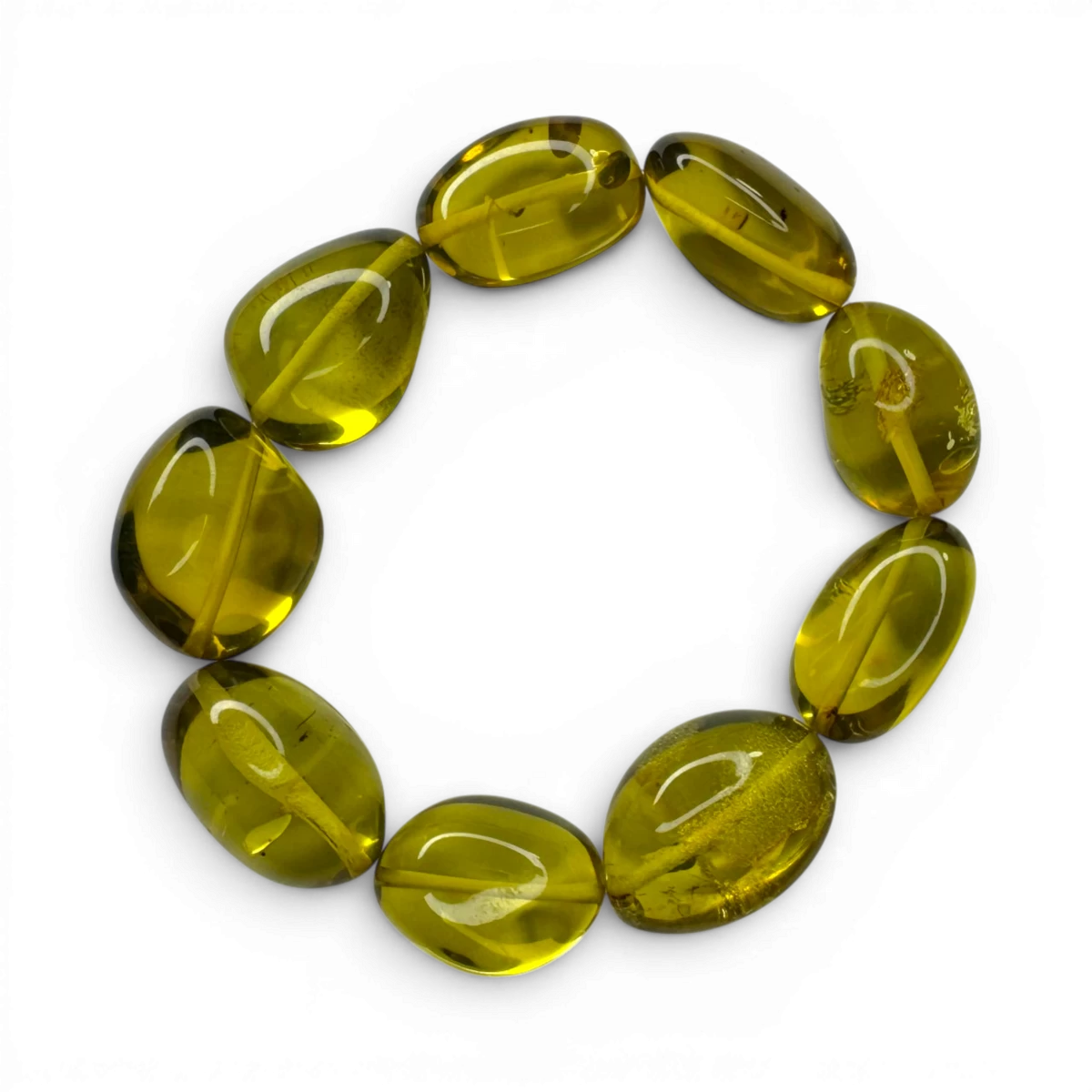 Green amber bracelet
